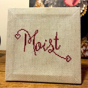 Offensive Words Cross-Stitch MOIST